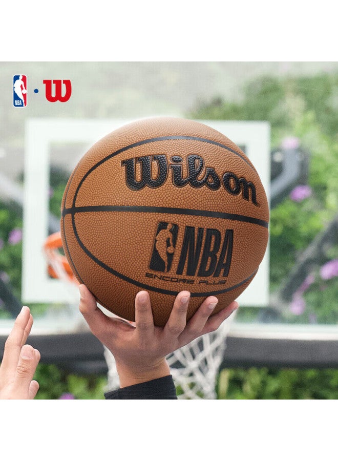 Wilson Nba Encore Plus Outdoor Leather Basketball, Indoor And Outdoor Adult Competition Size 7 Basketball - Image 5