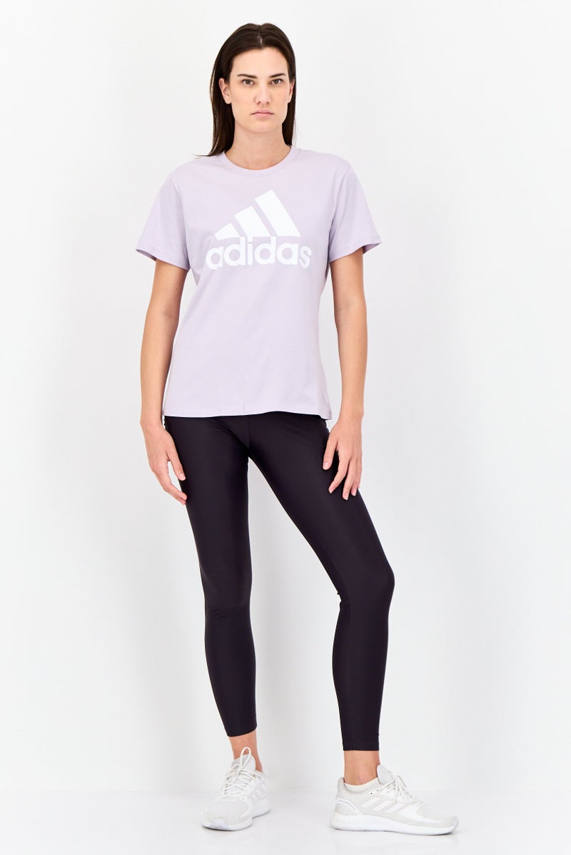 Adidas Women Sportswear Fit Short Sleeve Outdoor Top, Lavender  - Image 3