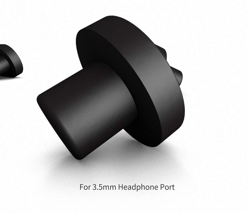 Oaky 5 Pcs Anti Dust Dirt Plug Cups Set for MacBook Air 15.3 inch M2 M3 M4 A2941 A3114 A3241 2023-2025 Accessory Silicone Anti Dirt Protective Cover Black - Image 3