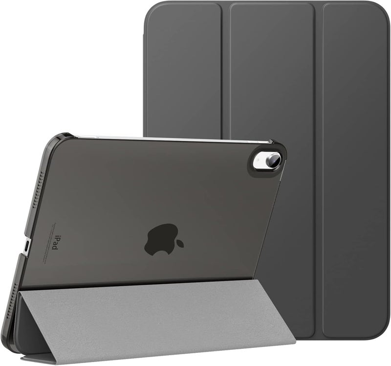 MoKo Case for iPad 10th Generation Case 2022, Slim Stand Protective iPad 10.9 Inch Case Coverwith Hard PC Translucent Back Shell, Auto Wake/Sleep, Space Gray - Image 1