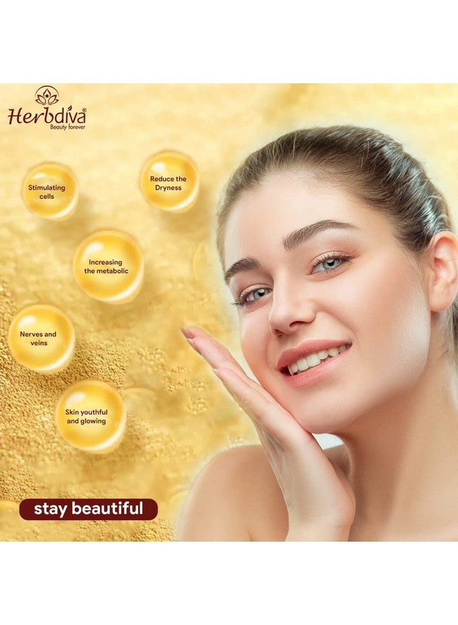 Herbdiva Radiant Gold Face Pack 500g | Enriched With Gold Dust & Almond Oil | Detoxifying & Hydrating Stay Beautiful & Glowing - Image 5