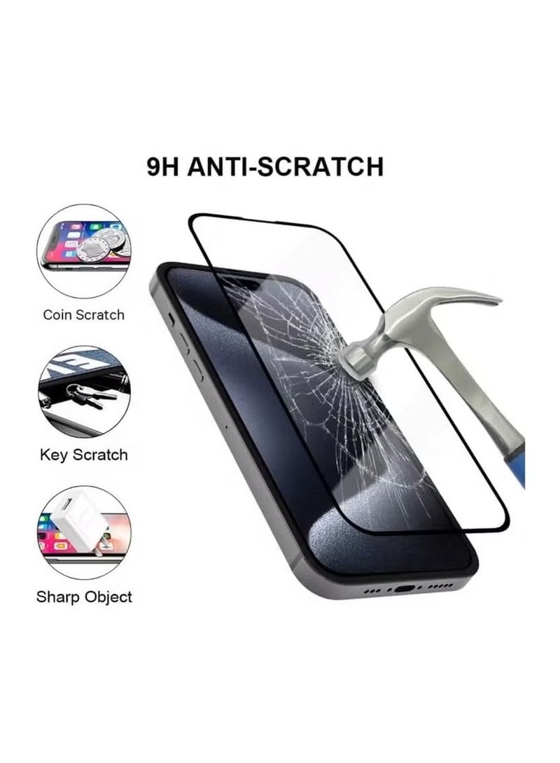 بلو فاير عبوة من 2 واقيات شاشة زجاج مقوى عالي الدقة لهاتف iPhone 17 – حماية مضادة للكهرباء الساكنة، صلابة 9H، شفاف للغاية، مقاوم للخدوش والبصمات، تركيب سهل بدون فقاعات - Image 2