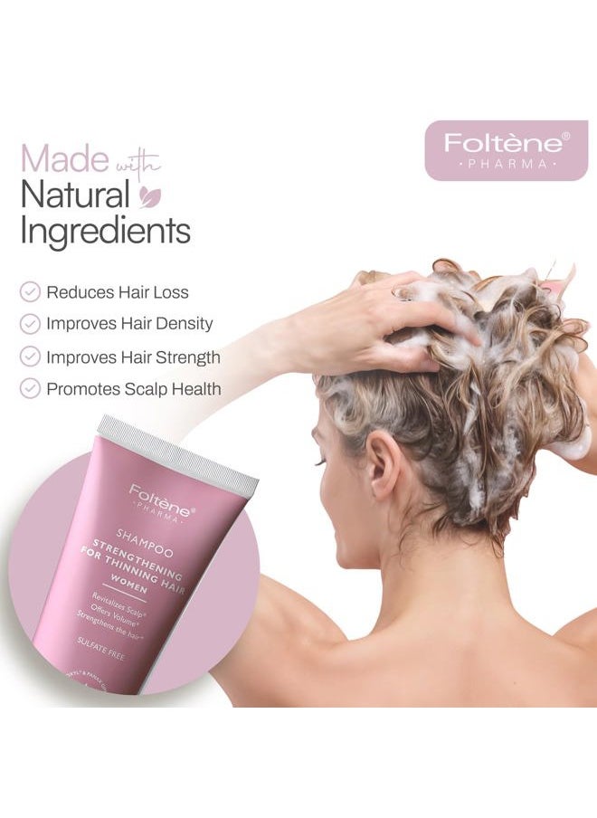 Foltene Strengthening Shampoo for Women – Reduces Thinning, Boosts Volume, and Enhances Hair Health – Thickening, Silicone & Sulfate-Free Formula for Fuller Strands (6.76 fl. oz.)  - Image 2