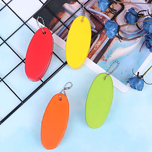 LOCOLO 8Pcs Oval Foam Floating Keychain, 4 Colors - Red, Green, Yellow, Orange - Waterproof, Tear Proof, Stain Resistant - Ideal for Boating, Fishing, Surfing, Sailing & Outdoor Sports - Image 4