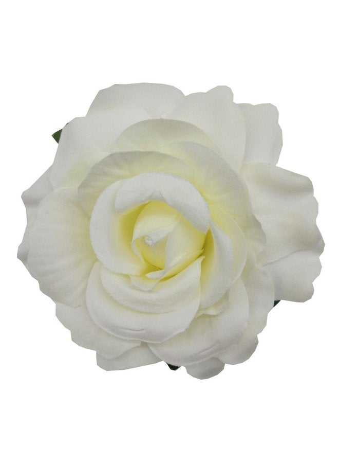 Sanrich La Homein Sanrich 4pcs/pack Fabric Rose Hair Flowers Clips Mexican Hair Flowers Hairpin Brooch Headpieces, Cream, M - Image 3