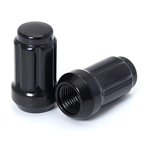 ChnewAuto M12x1.25 Black 6 Spline Lug Nuts - Anti-Theft, 1.38" Long, Set of 20 - Acorn Aftermarket Wheel Lug Nuts - Image 4