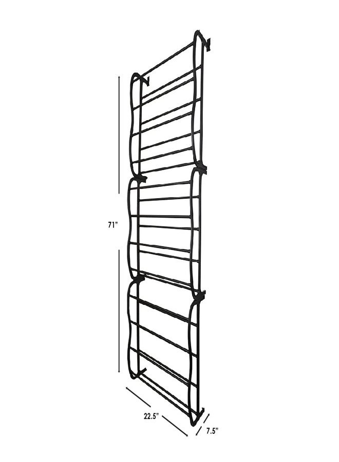 Home Basics OTD 36 Pair Shoe Rack, Black - Image 4