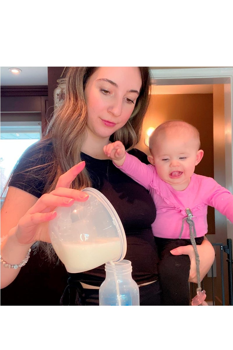 بيلا بيبي مضخات الثدي بدون استخدام اليدين من بيلبابي يمكن ارتداؤها، مضخات الثدي الكهربائية المزدوجة المحمولة اللاسلكية منخفضة الضوضاء، 4 أوضاع و6 مستويات شفط، تأتي مع حواف 24 مم وإدراج 17 مم، 19 مم، 21 مم، 6 أونصة، عبوتان - Image 3