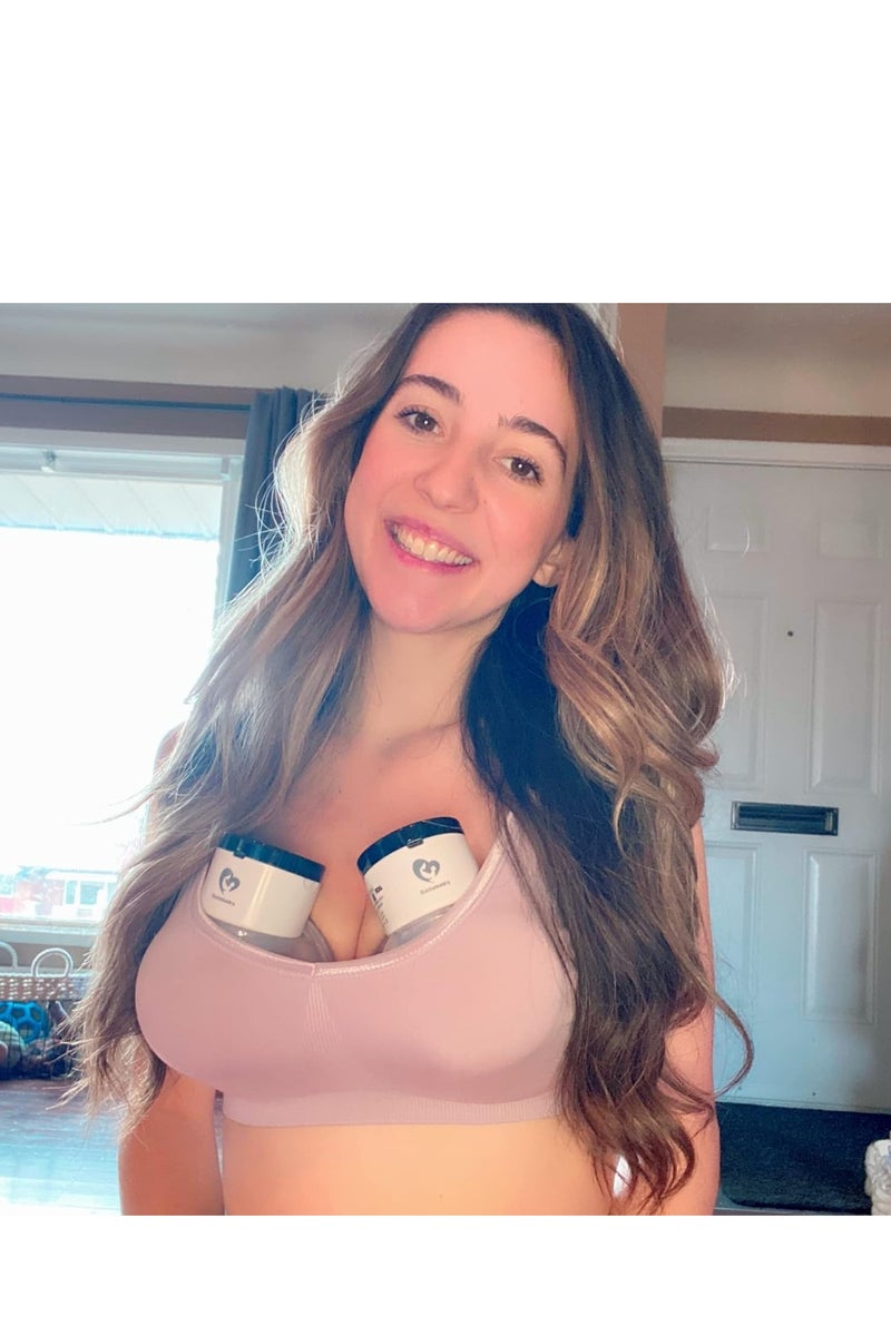 بيلا بيبي مضخات الثدي بدون استخدام اليدين من بيلبابي يمكن ارتداؤها، مضخات الثدي الكهربائية المزدوجة المحمولة اللاسلكية منخفضة الضوضاء، 4 أوضاع و6 مستويات شفط، تأتي مع حواف 24 مم وإدراج 17 مم، 19 مم، 21 مم، 6 أونصة، عبوتان - Image 5