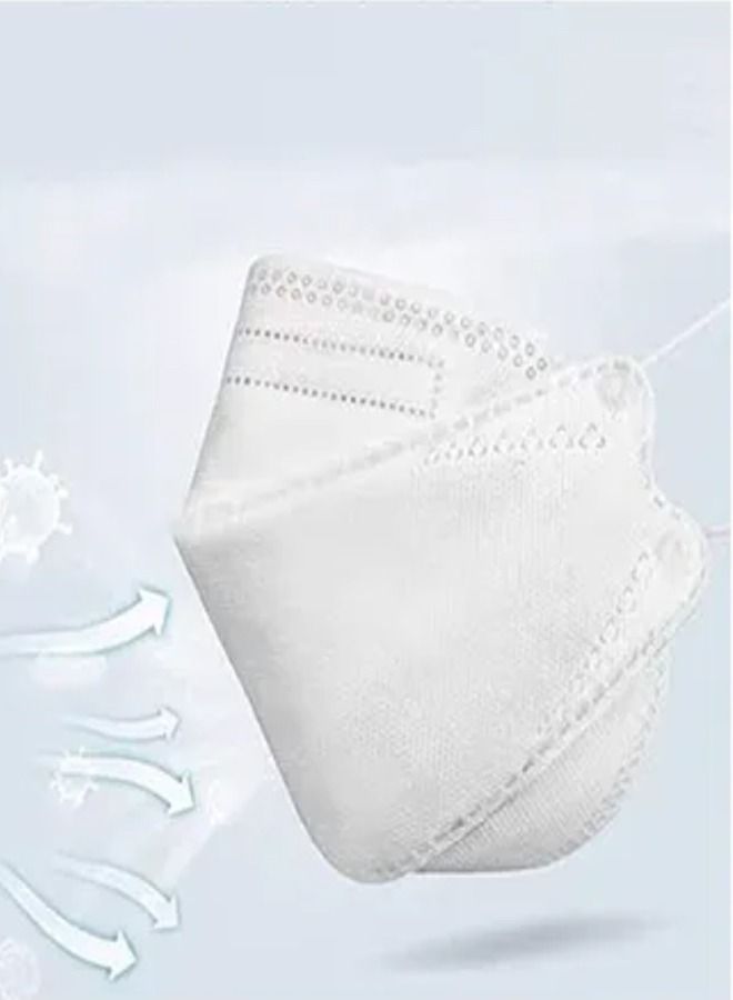 Pack Of 10 N95 Disposable Particulate Respiratory Face Mask for Adults White - Image 2