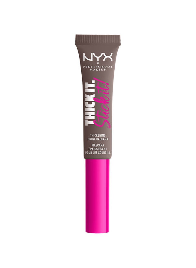 NYX PROFESSIONAL MAKEUP - ماسكارا سميكة للحواجب سميكة إت ستيك إت، لون بني رمادي رائع - Image 1
