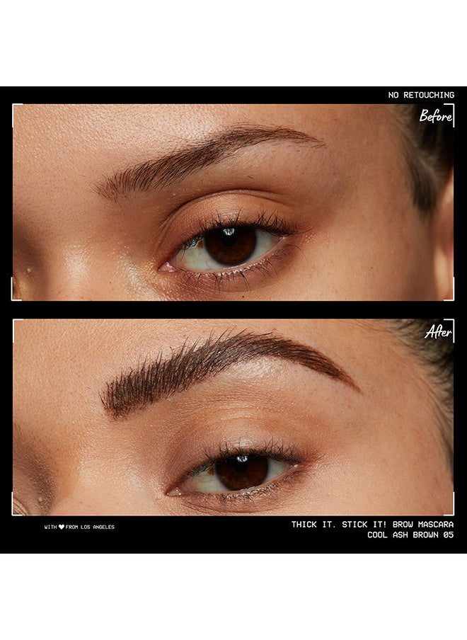 NYX PROFESSIONAL MAKEUP - ماسكارا سميكة للحواجب سميكة إت ستيك إت، لون بني رمادي رائع - Image 1