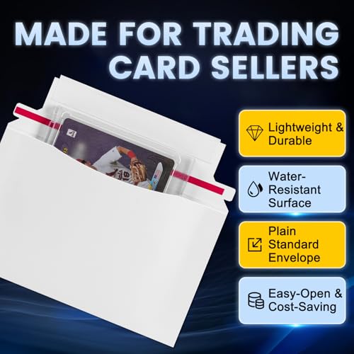 Actmuen 180 Pack Mailer Trading Card Envelopes，7" x 4.35" Trading Card Mailers for Shipping, Perfect Sized Shipping Envelope for Mailing Semi-Rigid and Toploaders, Protector Supplies. - Image 3