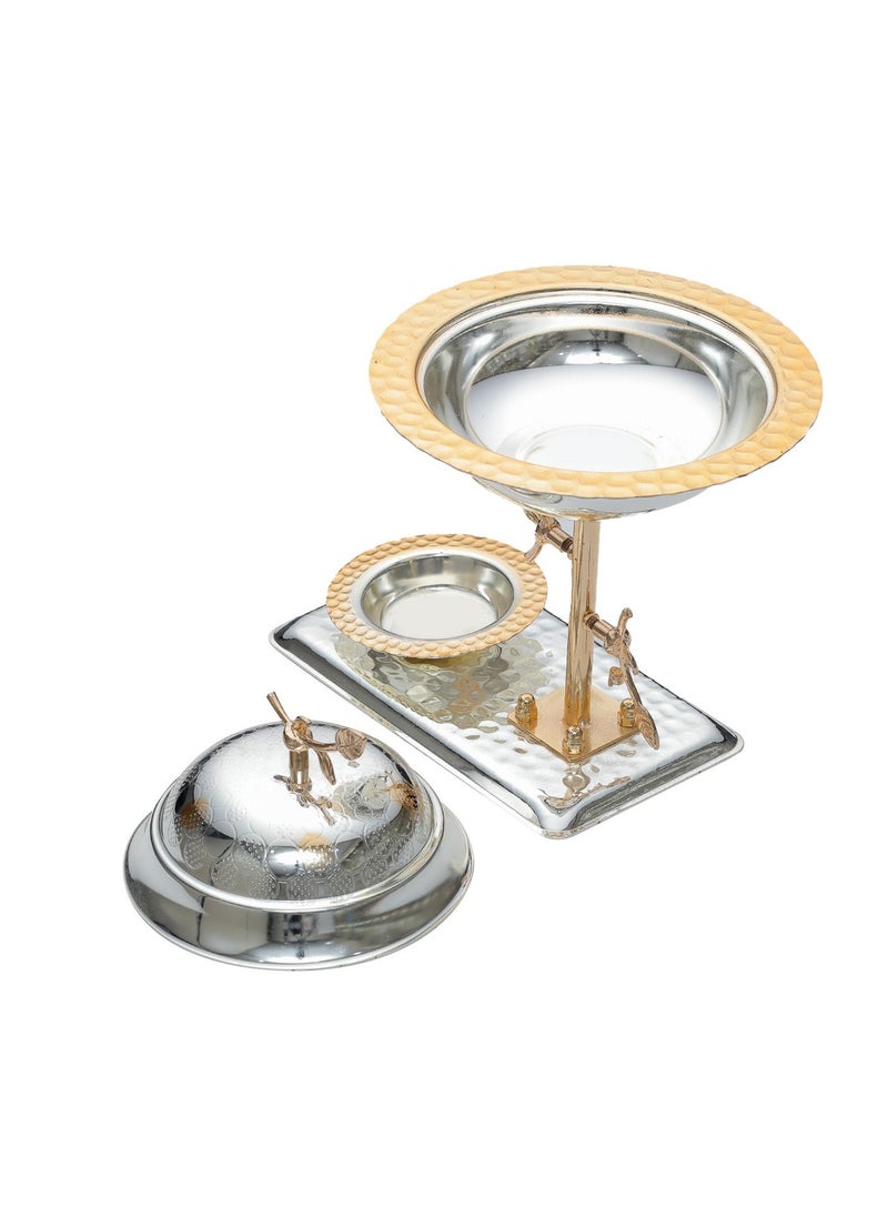 Generic - Dates Bowl, Silver, Round, Stainless Steel, With Lid - Image 1