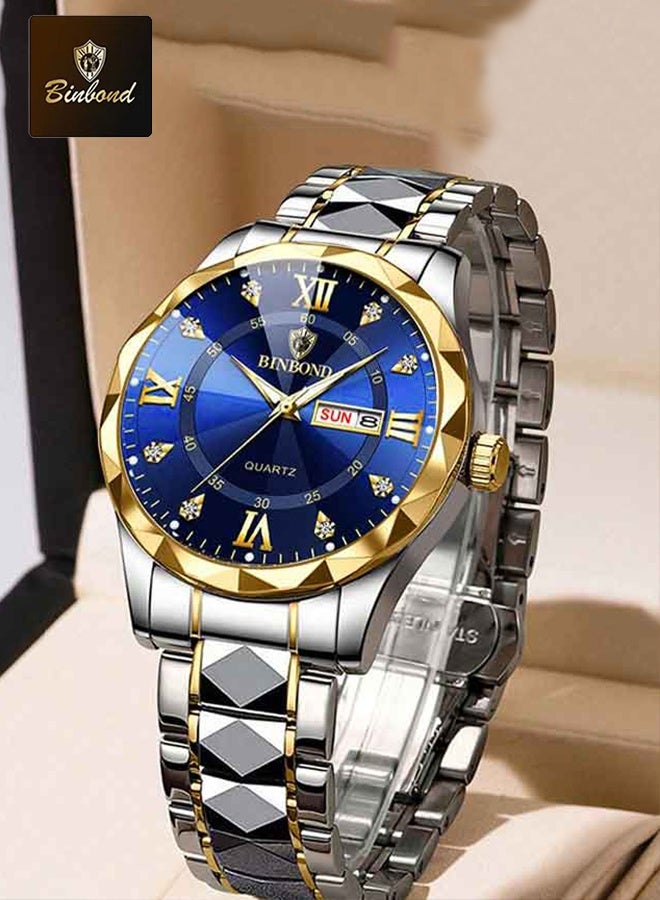 بينبوند ساعات رجالية كوارتز ساعة أفضل ماركة فاخرة موضة مقاومة للماء أسبوع تاريخ ساعة رياضية رجالية ساعة يد رجالية من الفولاذ المقاوم للصدأ - Image 5