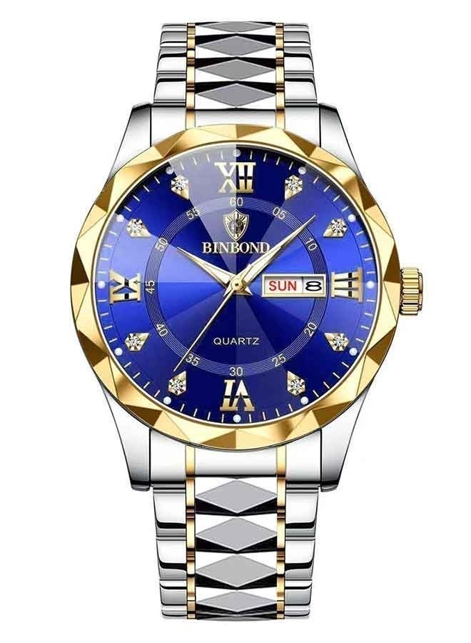 بينبوند ساعات رجالية كوارتز ساعة أفضل ماركة فاخرة موضة مقاومة للماء أسبوع تاريخ ساعة رياضية رجالية ساعة يد رجالية من الفولاذ المقاوم للصدأ - Image 3