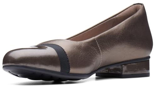 Clarks Womens Juliet Monte Pump, Pewter Leather/Synthetic, 11 M US - Image 1