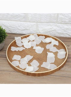 Mash Round Bamboo Tray 12 Inch Beige Color, Eco-Friendly Natural Solid Wooden Tea Food Serving Steak Plate Trays For Serving Drinks In Hotels Restaurants Coffee Shops Kitchen Office Server 30Cm Wood  - Image 4