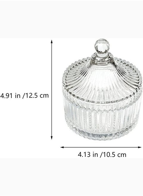 Fruit Bowl 2Pcs Crystal Glass Candy Cup Creative Living Room Candy Jar Dried Fruit Plate Sugar Bowl Fruit Bowl With Lid Fruit Cup Snack Box Decorative Fruit Basket