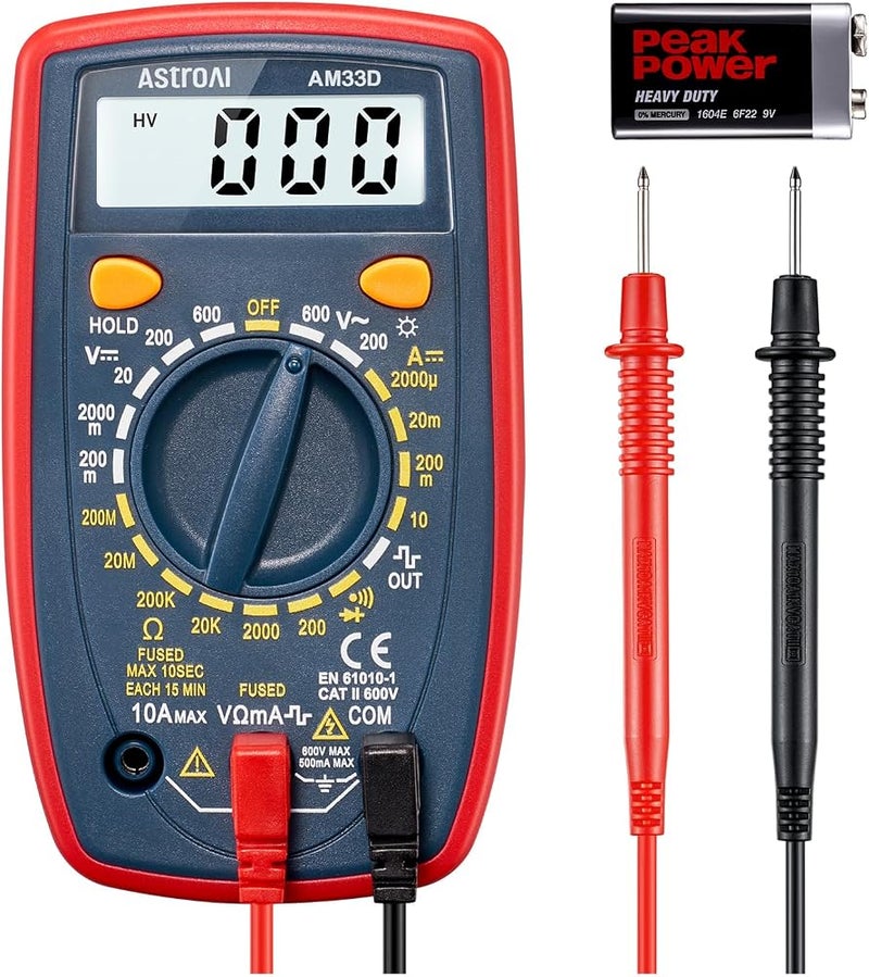 AstroAI Multimeter Digital measures AC/DC Voltage, DC Current, Resistance - Image 1