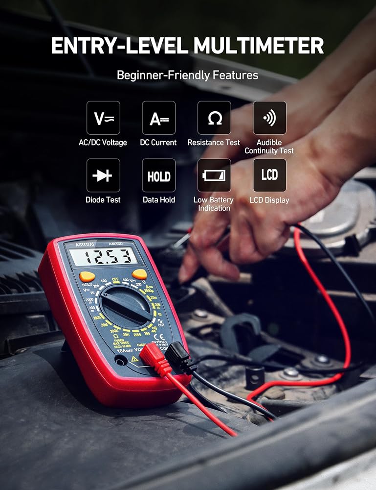 AstroAI Multimeter Digital measures AC/DC Voltage, DC Current, Resistance - Image 5