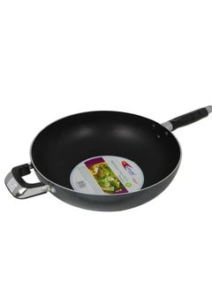 KAWASHI Aluminium  Non-Stick Deluxe Wokpan with Dual Handles  Black 26CM 