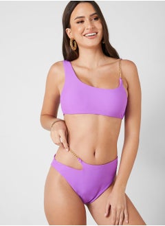 Cut Out Detail High Waist Bikini Brief