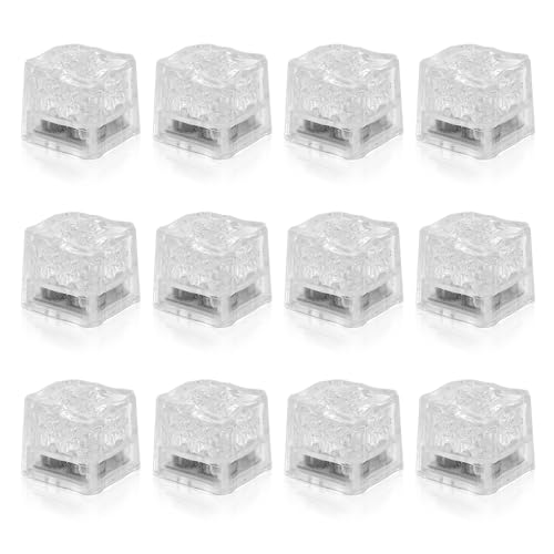 Nonley Light Up Ice Cubes for Drinks, LED Ice Cubes Liquid Activated, Glow in The Dark Waterproof Ice Cubes for Home Bar Supplies Summer Party Wedding Decor (White-12PCS) - Image 2