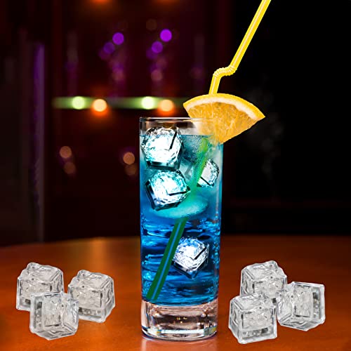 Nonley Light Up Ice Cubes for Drinks, LED Ice Cubes Liquid Activated, Glow in The Dark Waterproof Ice Cubes for Home Bar Supplies Summer Party Wedding Decor (White-12PCS) - Image 5