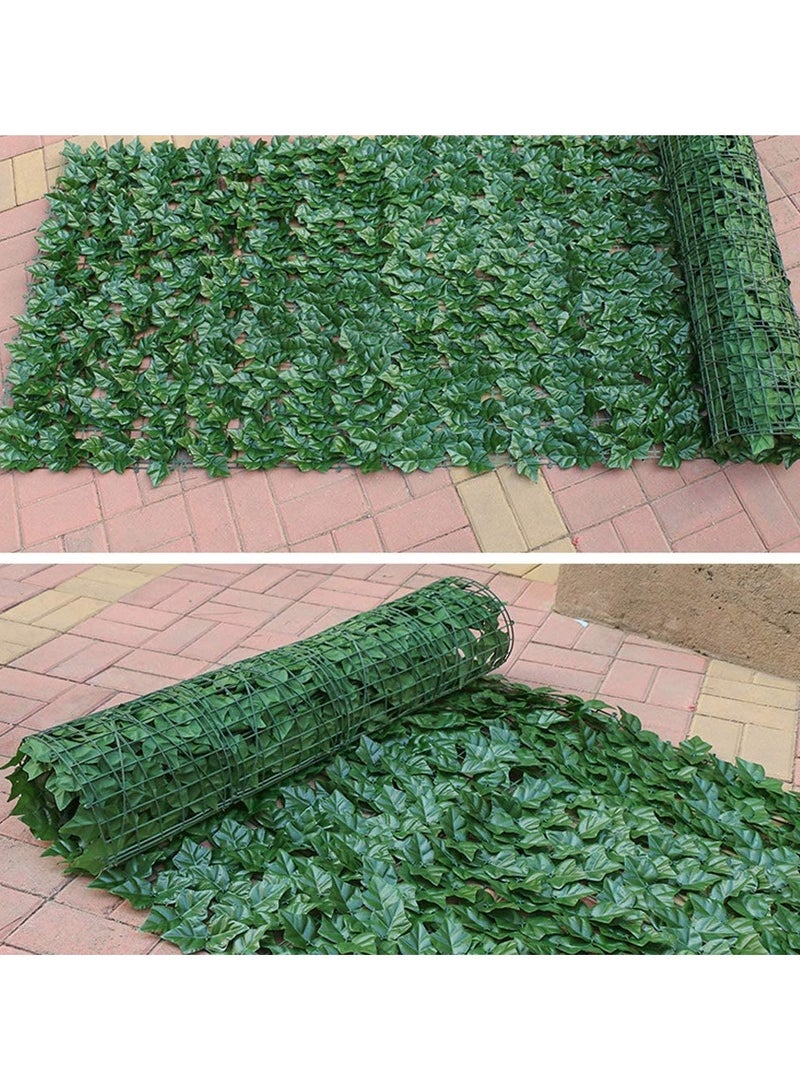 سياج النبات التحوط الاصطناعي ورقة خضراء فو اللبلاب سياج الخصوصية جدار النبات العشب وهمية خلفية الزخرفية لشرفة الحديقة الداخلية والخارجية