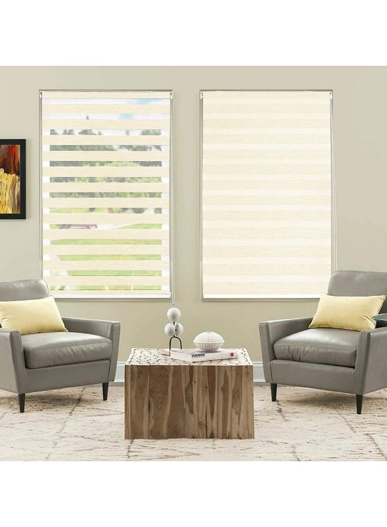 Home Gallery Zebra Blinds for Windows 200*200 cm Biege - Image 1