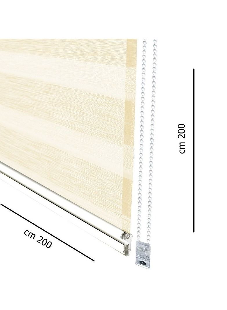 Home Gallery Zebra Blinds for Windows 200*200 cm Biege - Image 4