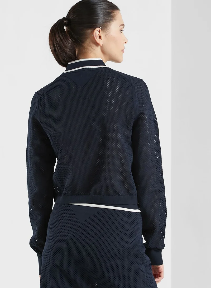 TOMMY HILFIGER Mesh Cropped Sweatshirt
