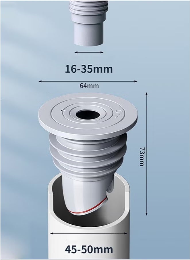 Sewer Pipe Seal Ring Sealing Cover,Preventer Silicone Odor Proof Drainage Trap,Suitable for Bathroom Bathtub Kitchen Cleaning Tools  - Image 2