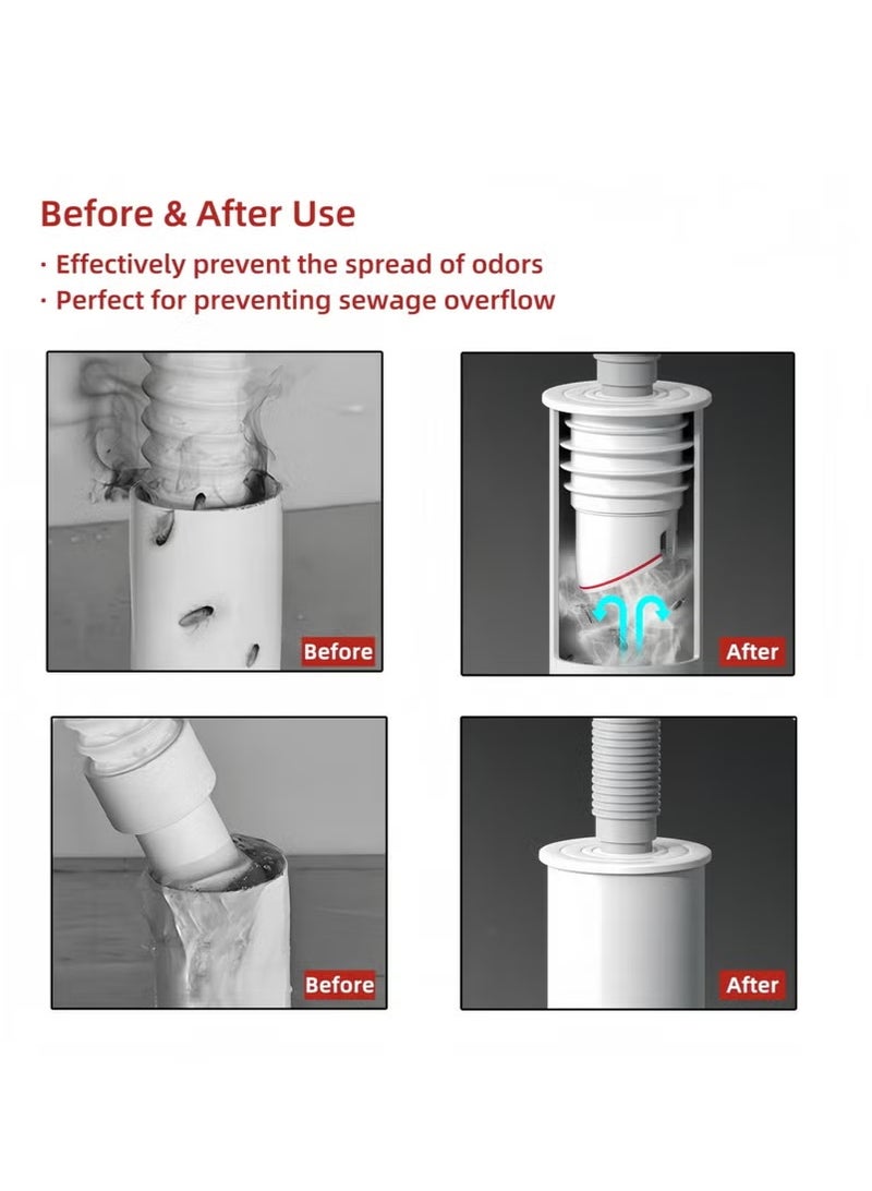 Sewer Pipe Seal Ring Sealing Cover,Preventer Silicone Odor Proof Drainage Trap,Suitable for Bathroom Bathtub Kitchen Cleaning Tools  - Image 3