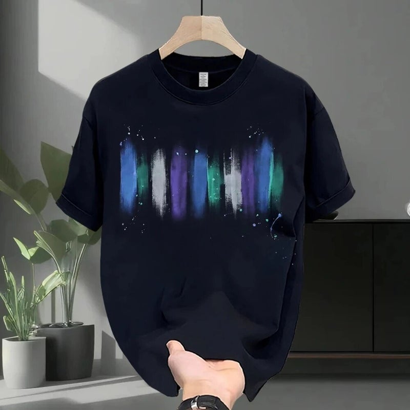 Korean style trendy short-sleeved T-shirt for young men versatile summer casual fashion brand loose round-neck half-sleeved clothes - Image 3