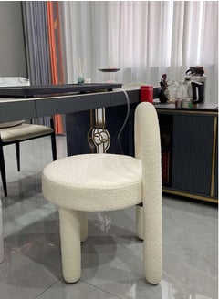 Raffine Modern Single Sofa Comfy Fluffy Vanity Chair Elegant Furry Makeup Desk Chairs for Bedroom Living Room 47 x 44 x 77 Centimeter  - Image 4