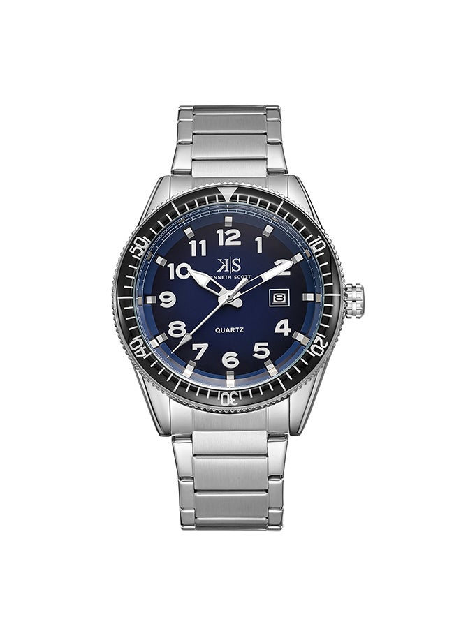 KENNETH SCOTT Men's Stainless Steel Analog Watch K23028-SBSN - 44x50 mm  - Image 1