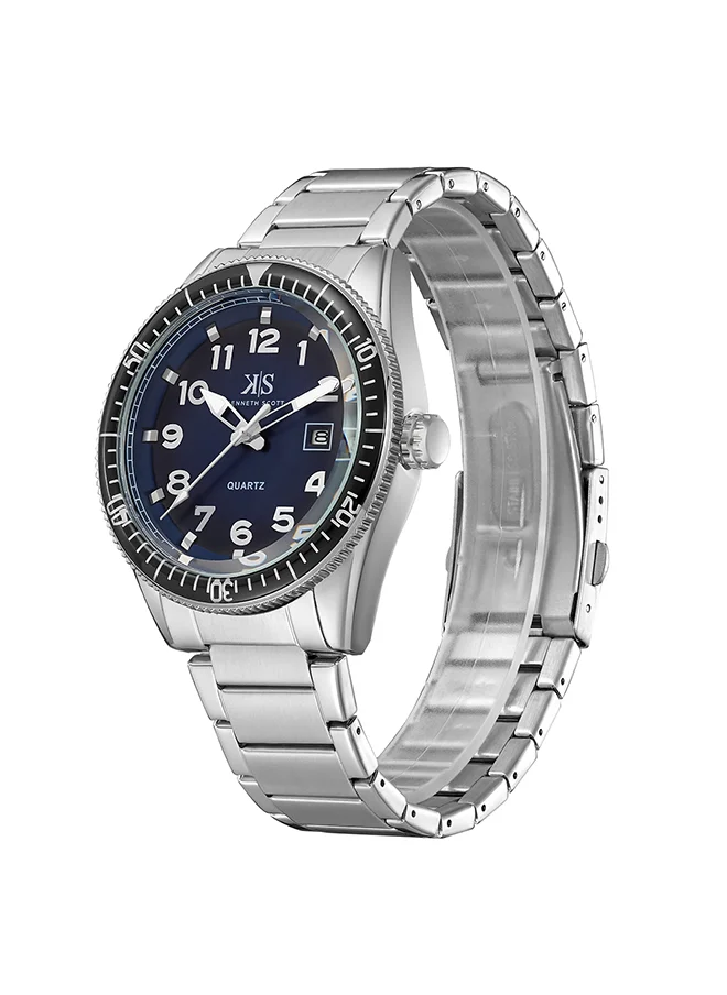 KENNETH SCOTT Kenneth Scott Men's Navy Blue  Dial Analog Watch - K23028-SBSN