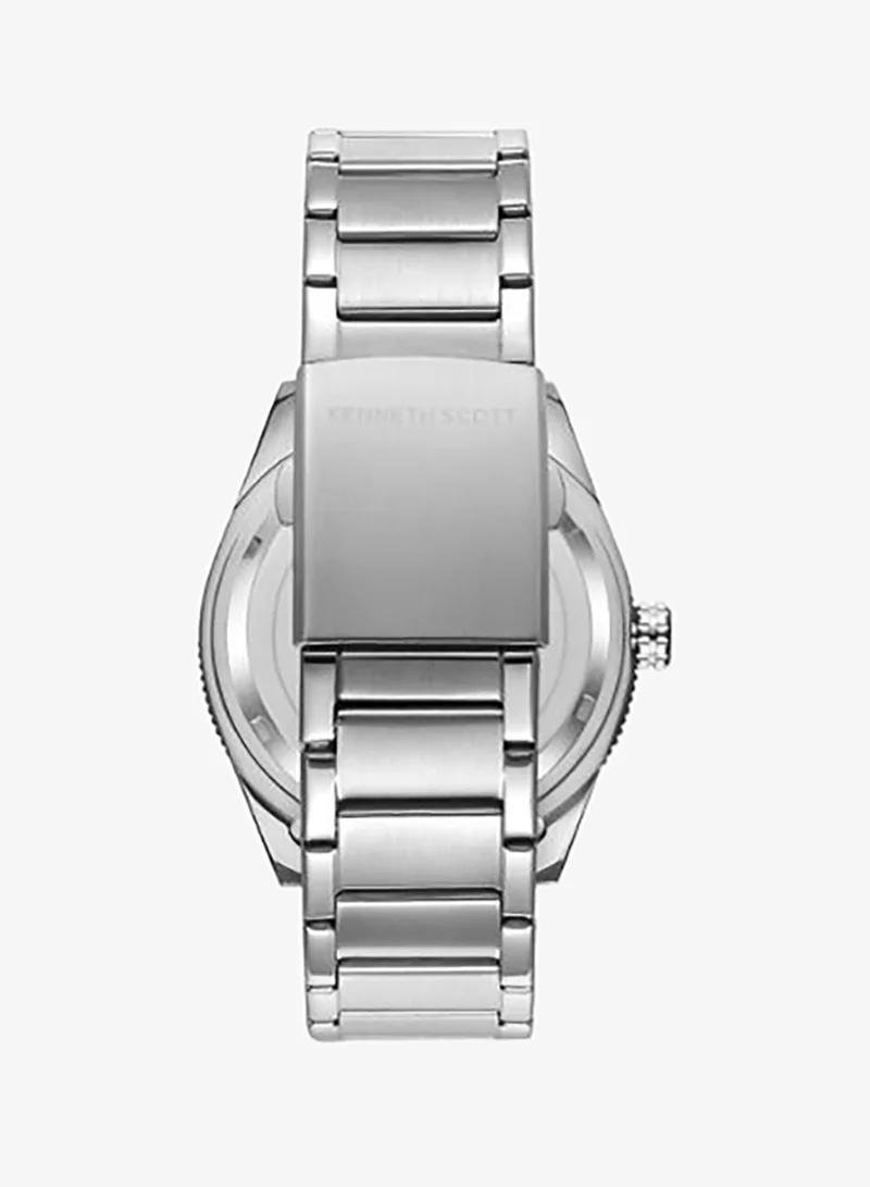 Kenneth Scott Navy Blue Men's Stainless Steel Analog Watch K23028-SBSN - 44x50 mm for Men | Best Price UAE