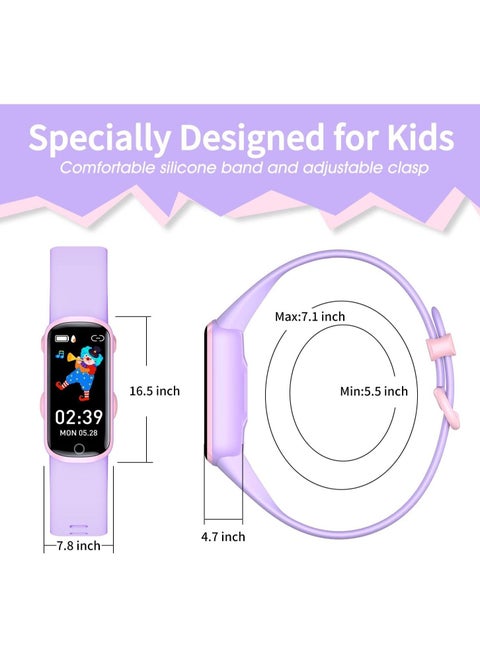 Fitness Tracker with Replacement Band for Kids Girls Boys Teens Age 5-16, Heart Rate Monitor, Activity Tracker, Step Tracker Counter Watch, Alarm Clock, Pedometer, Sleep Monitor