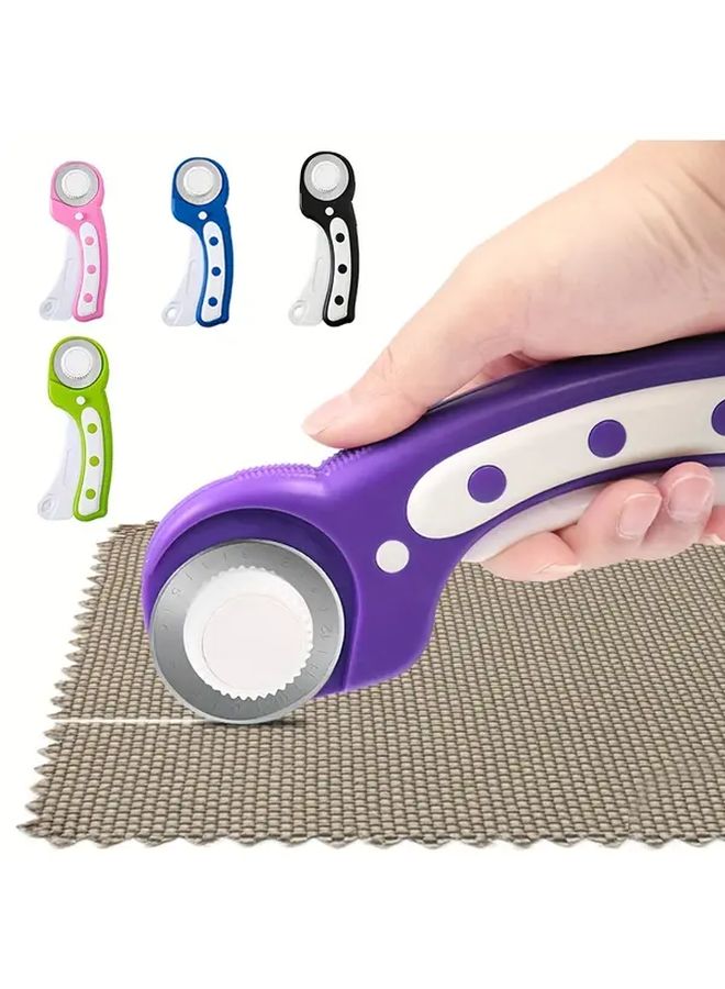 Pink 45mm Rotary Cutter Ergonomic Rolling Blade for Fabric Sewing Quilting Craft - Image 2