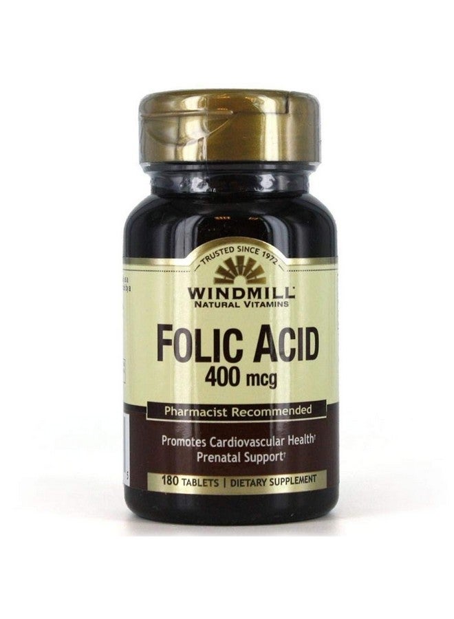 Windmill Folic Acid 400 Mcg Tablets - 180 Ea