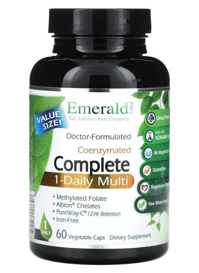 Emerald Laboratories - CoEnzymated Complete 1-Daily Multi 60 Vegetable Caps - Image 1