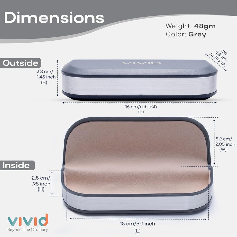 VIVID Vision Unisex Adult Lightweight Eyewear Specs Case Cover | Protect Eye Glasses | ABS | Plastic | Spectacles | Cases | Hinge-Spring - Image 4
