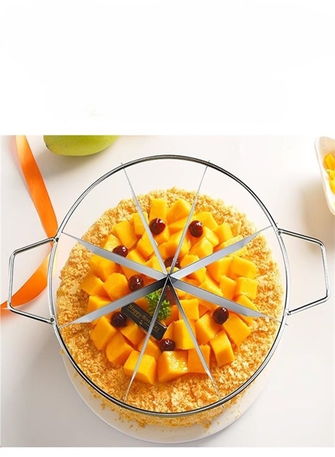 Round Cake Slice Pie Slicer Marker Stainless Steel Pie Cutter 8 Cut  - Image 1