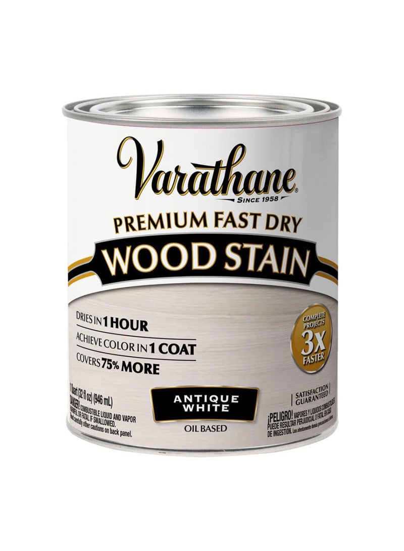 RUST-OLEUM Varathane 1 Qt Premium Fast Dry Wood Stain - Antique White - Image 1