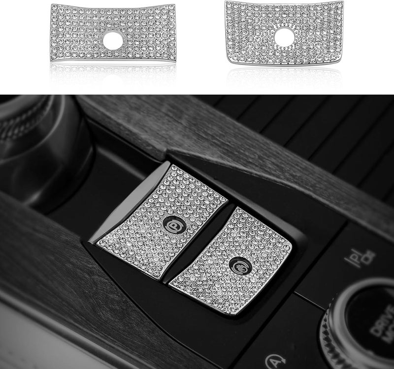 HHLOU Bling Crystal Electronic Brake and Start/Stop Button Sticker for Ford Explorer 2020-2024 - Image 1
