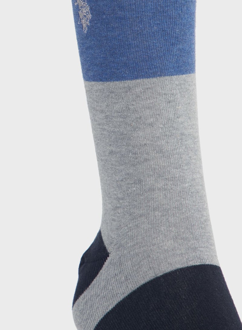 U.S. Polo Assn. Logo Print Crew Socks - Image 2