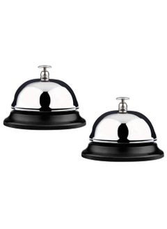 Rubik Desk Call Bell 3.3 Inch Stainless Steel Service Bell for Elderly Home Hotels, Schools, Restaurants, Reception Areas, Hospitals, Warehouses (2 Pack)  - Image 1